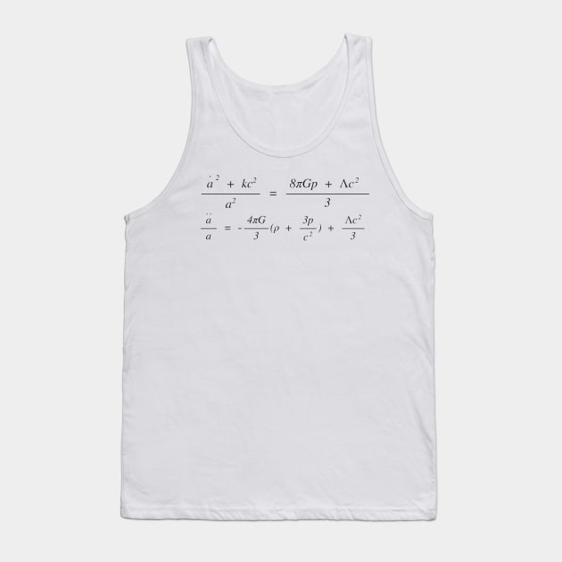 The Entire Universe in Figures: Friedmann Equations Tank Top by luckylucy